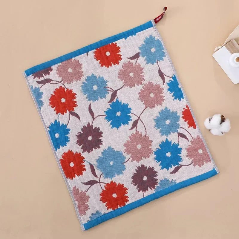 1PC-34X40cm large kitchen towel, quick-drying four-layer cotton gauze, decorative family dining room tea towel