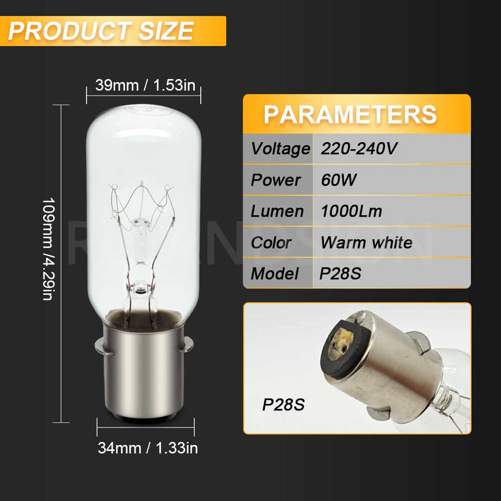 P28S 60W 24V Warm White Marine Bulb for Boat Yacht Lighting 220V Ship Grade Incandescent Bulb Durable Cabin Ceiling Light 2Pcs