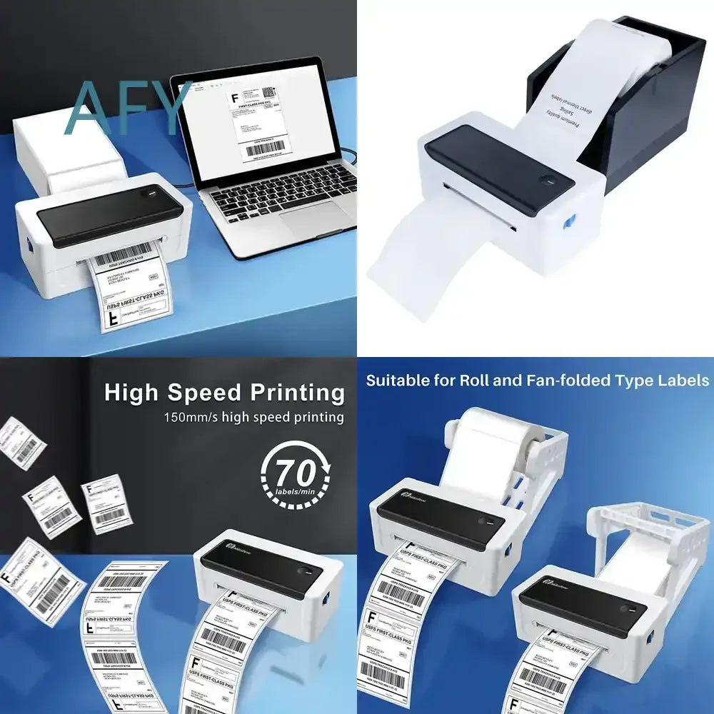 Portable Mini 4x6 58mm Thermal Label Printer for Barcode Address Food Shipping Labels for Zebra Brother DYMO Epson
