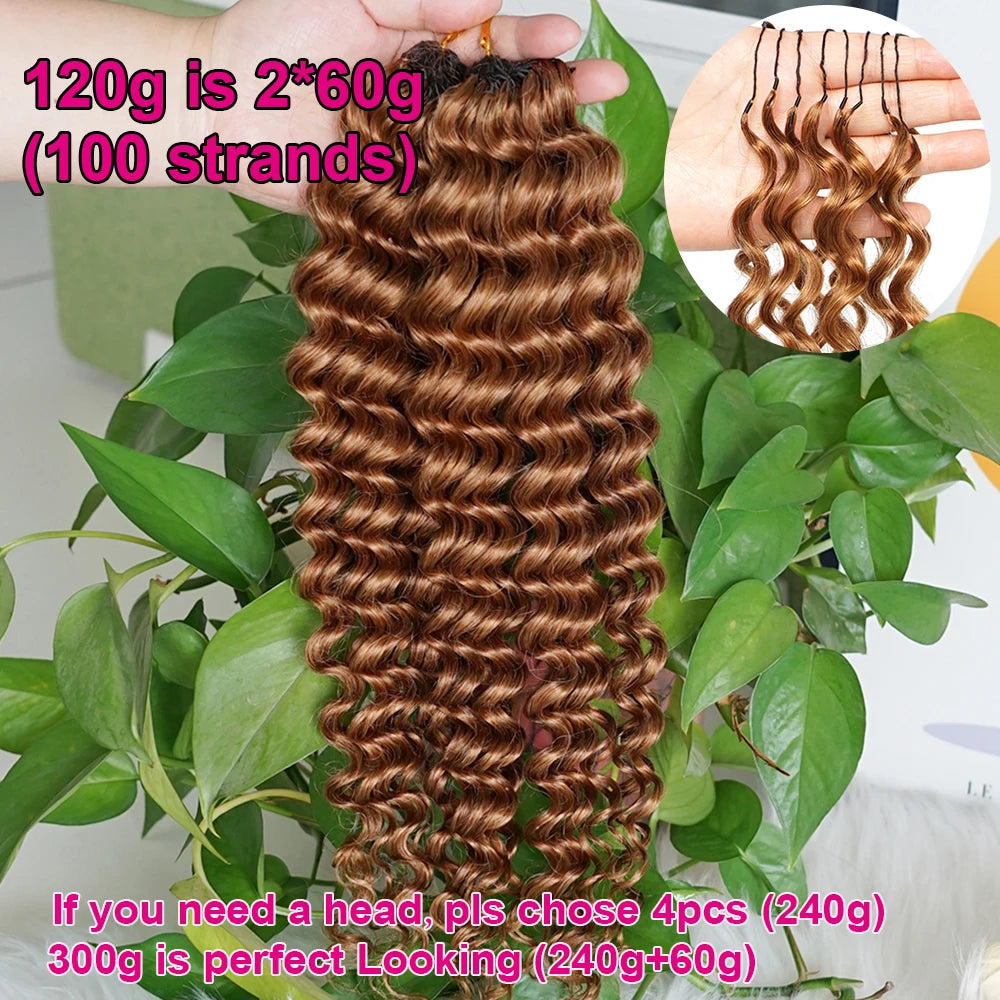 Deep Wave Crochet Hair Extensions – Multiple Colors & Pack Sizes