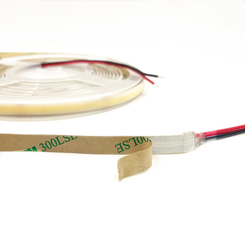 12V LED COB Neon Strip Light Waterproof IP65 Flexible Linear LED Tape Dimmable LED Ribbon 5M RA90 Warm White 2700K 3500K 5000K