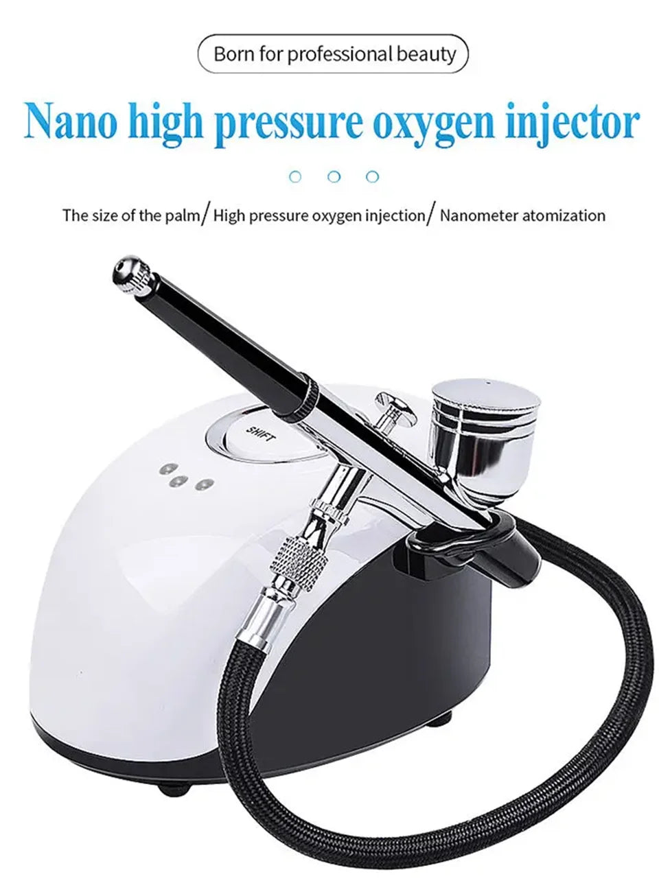 Nail Tattoo Color Painting Moisturizing Spray Nano Injector Portable Spray Gun Compression Kit Beauty Cleansing Whitening