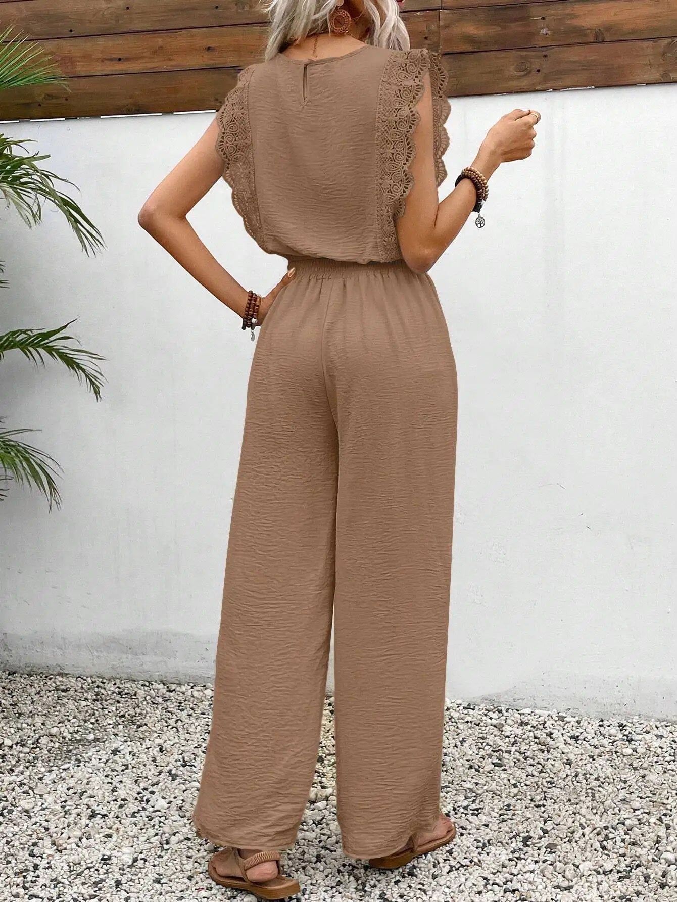 2026 Summer New Women's Suit Sleeveless O-neck Top Elastic Waist Straight Pants Slim Street 2-piece Set