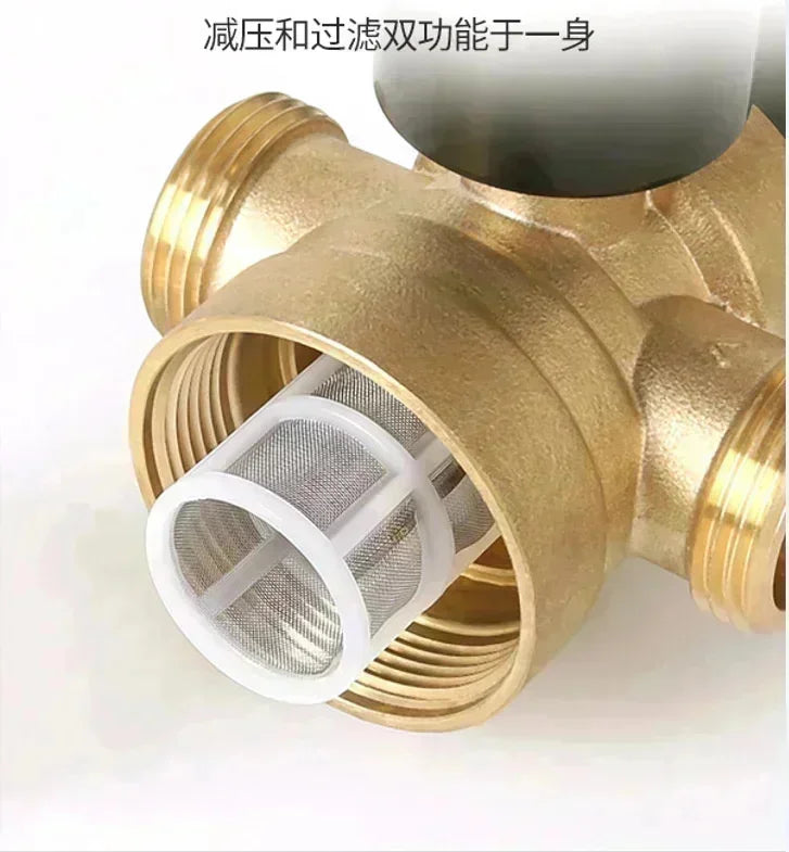 1/2" 3/4" 1" Tap Water Reducing Valve Manually Adjust The Water Pressure Brass Double Union Pipeline Pressure Reducing Valve