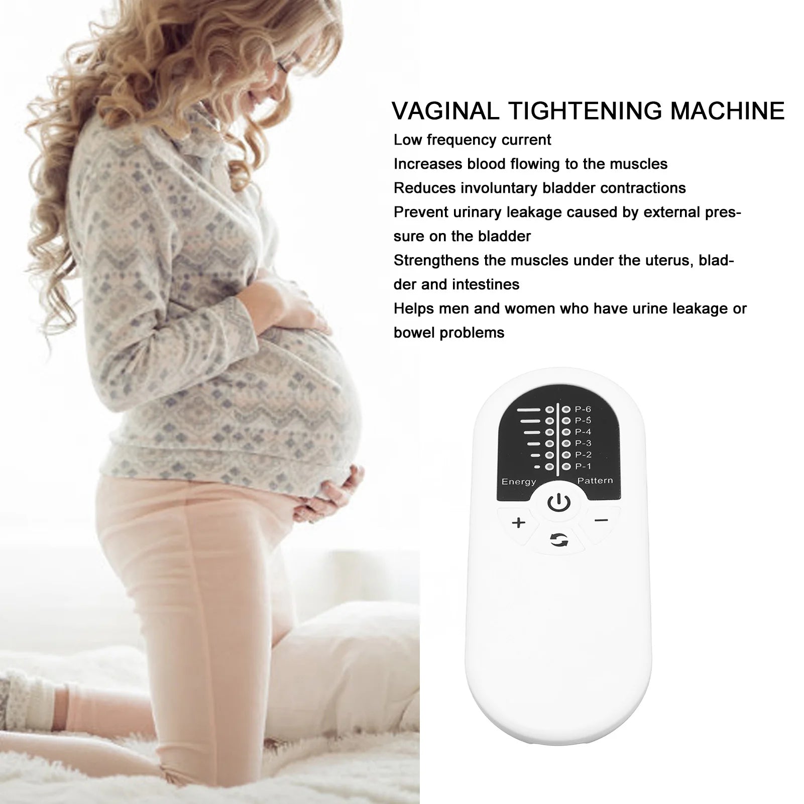 Portable Electric Pelvic Muscle Exerciser Pelvic Floor Muscle Repair Machine Improve Blood Flowing Eliminate Tension for Salon