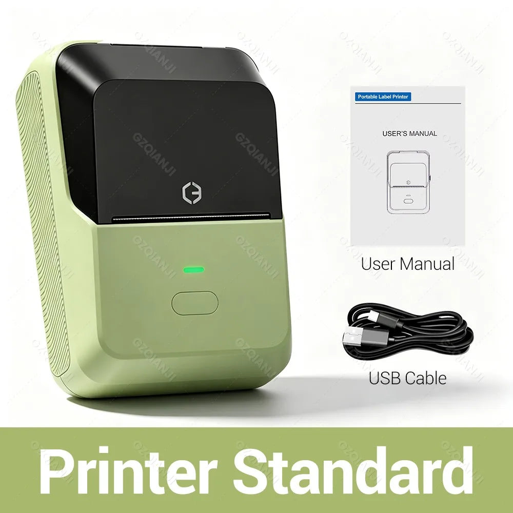 20-50mm P2 Mini Thermal Label Printer Portable Wireless Bluetooth Office Business Sticker Printer for Android / iOS