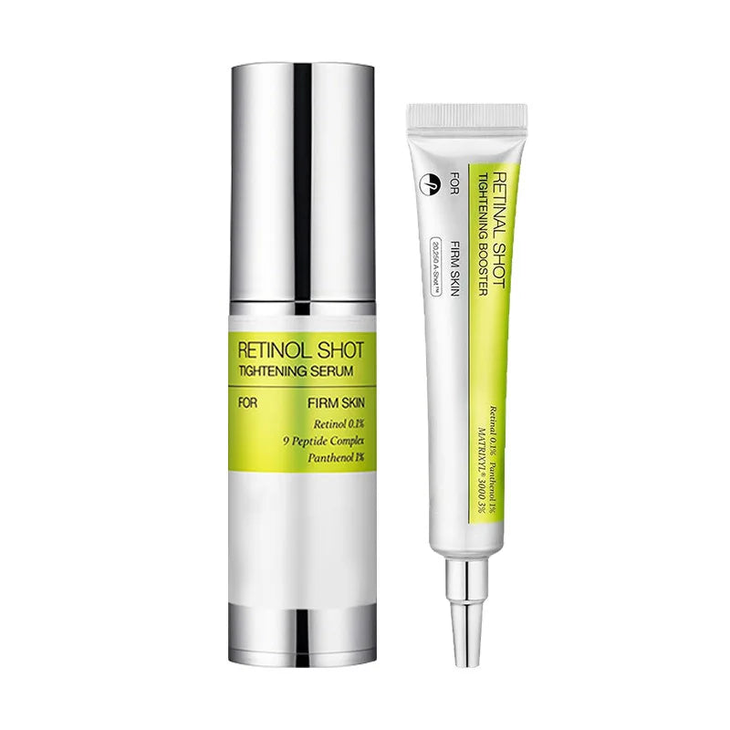 Korean Vita A Retinol Firming Serum Eye Cream Set Tightening Booster Deeply Moisturizing Pore Shrink Dark Circles Repair Serum