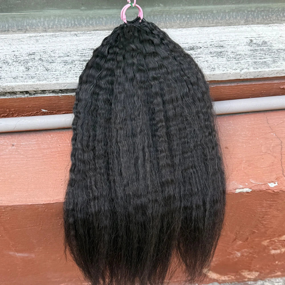 Water Wave Crochet Human Hair Extensions No Shedding Invisible Crochet Feather Braiding Natural Color Body Wave Hair Extension