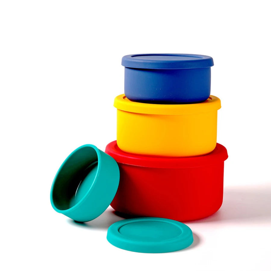 Food-Grade Silicone Lunch Box Microwave Heating Preservation Box Storage Box Sealed Lunch Box Food Preservation Box