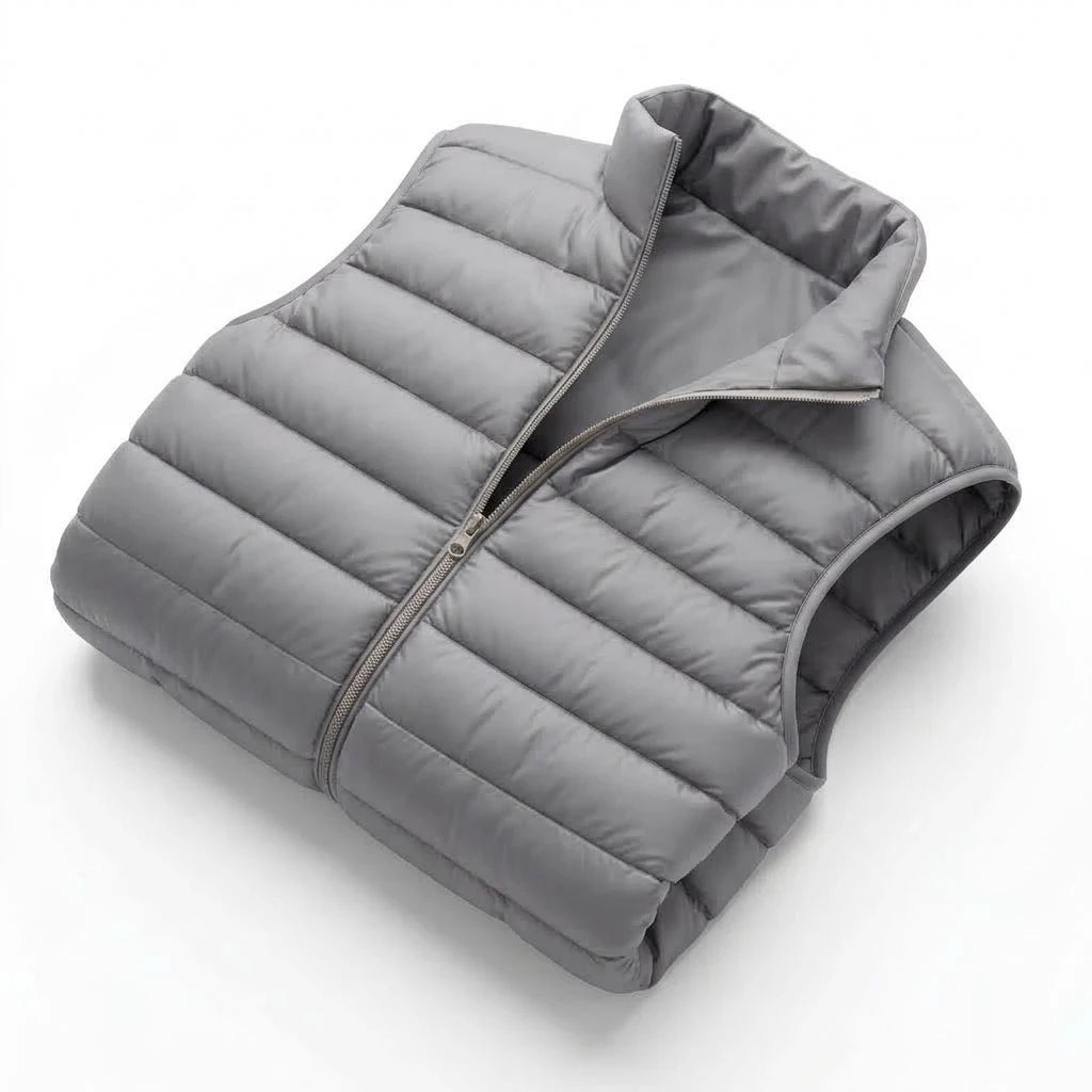 Autumn Mens Gilet Zip Mock Neck Sleeveless Winter Cozy Quilted Outer Garment for Guys Outer Shell Tops Lightweight Outer Attire