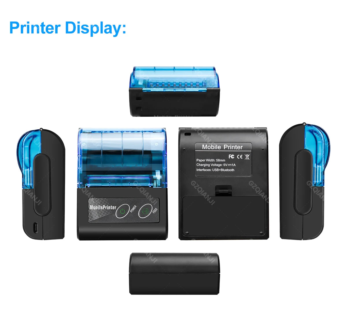 Mini Bluetooth Thermal Printer Wireless Protable 58mm Receipt Bill POS Printer Loyverse POS Free App on Android Small Business