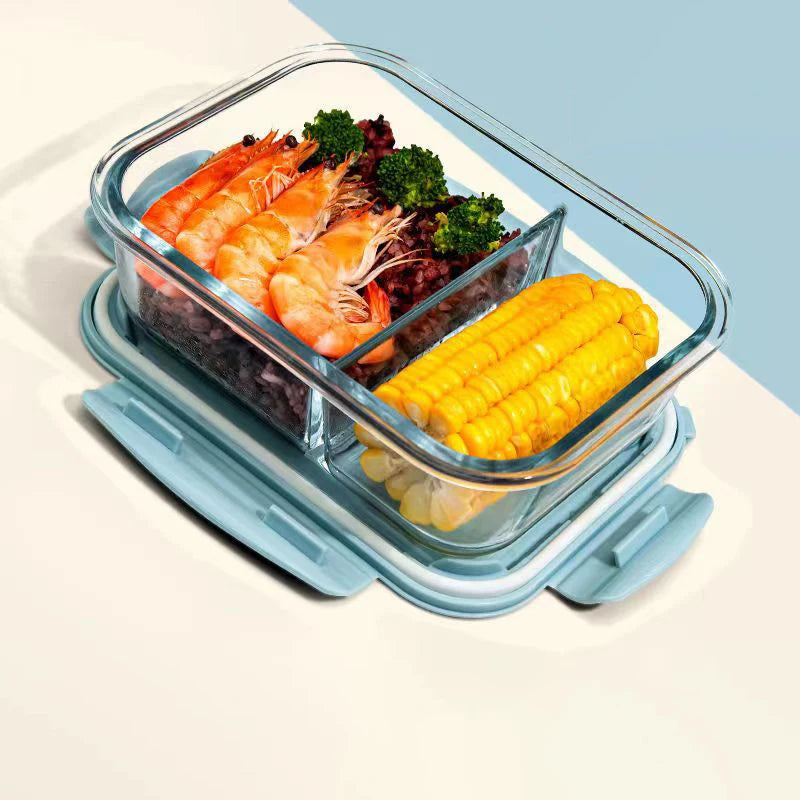 High quality Lunch Box Glass 1050ml Food Storage Box Microwave Bento Box school food containers compartment