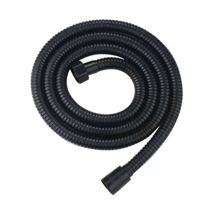 1.5/2M Stainless Steel Black/Silver Hose Extended Tube Bathroom Shower Water Pipe Drawer Bathroom Accessories Pipes