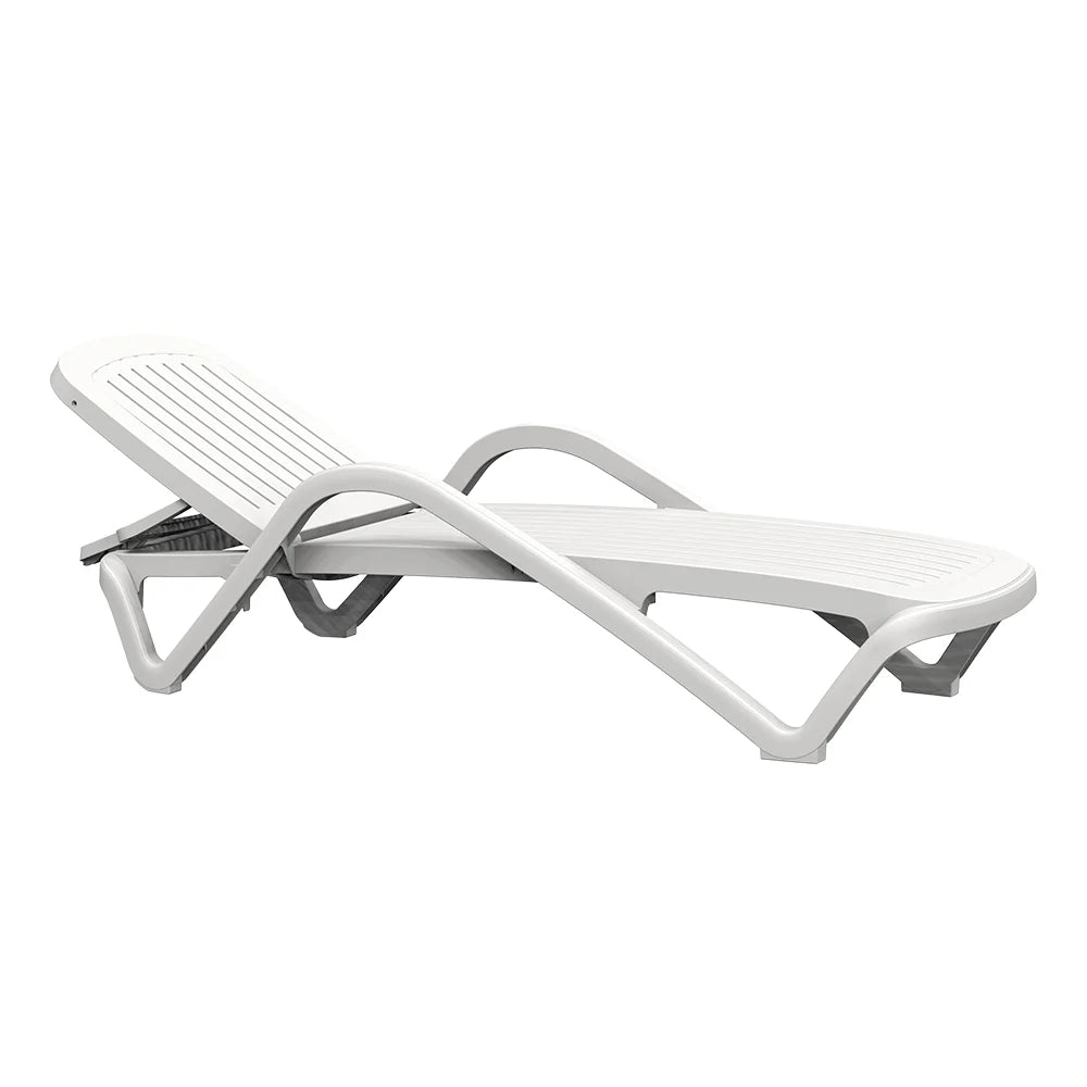 Waterproof Plastic Outside Pool Furniture Outdoor Adjustable Sun Lounge Modern Garden Hotel Daybed Patio Chaise Lounger