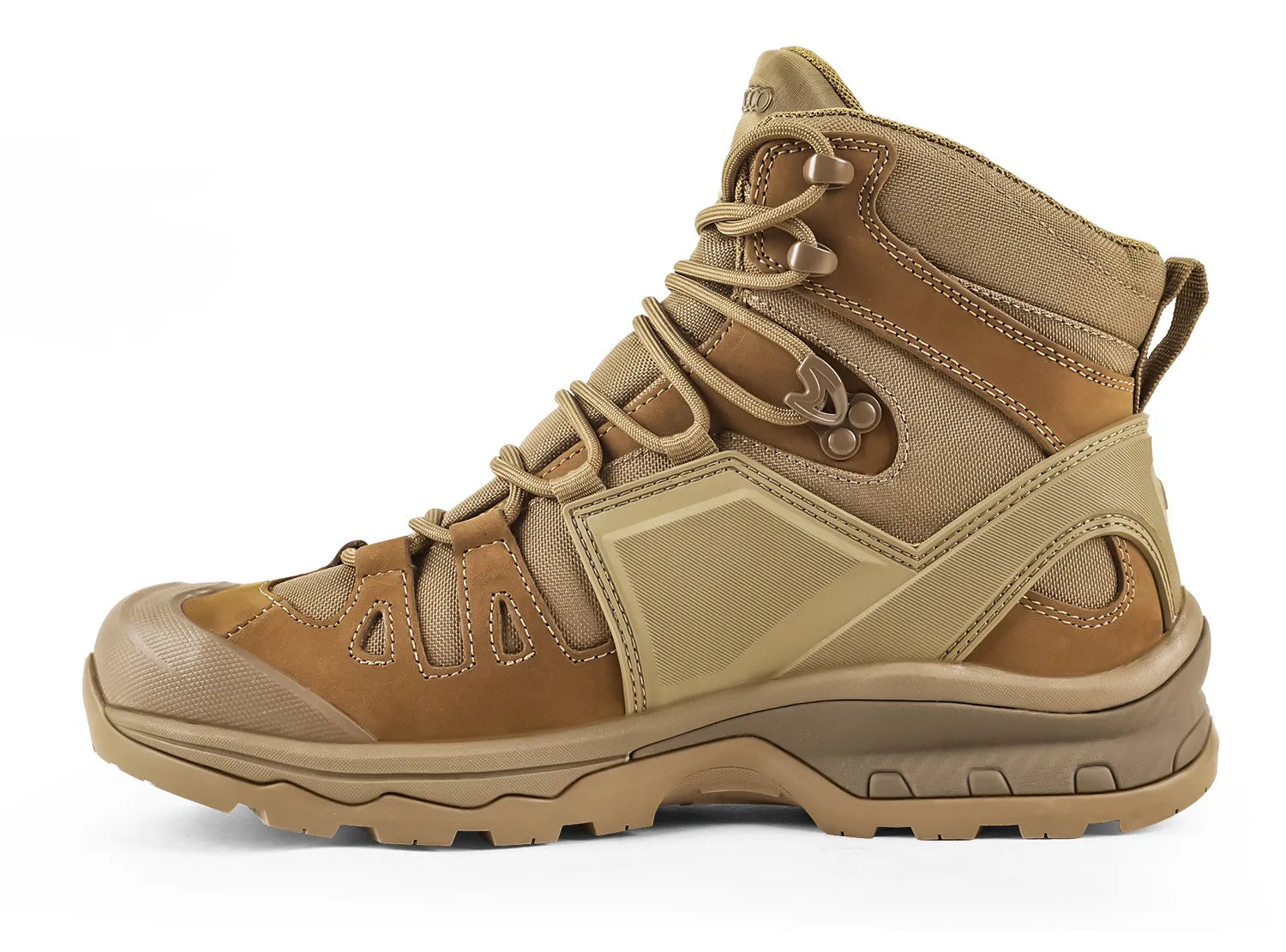 Men's Motorcycle Boots Waterproof  All Terrain Anti-slip Hiking Trekking Desert Combat 1000d Oxford Cloth Genuine Leather Boot