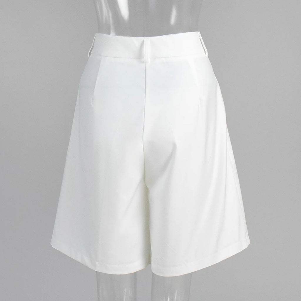 Summer New High Waist Shorts for Women Casual Loose Wide Leg Solid Shorts Female Short Pants Y2k Booty Shorts