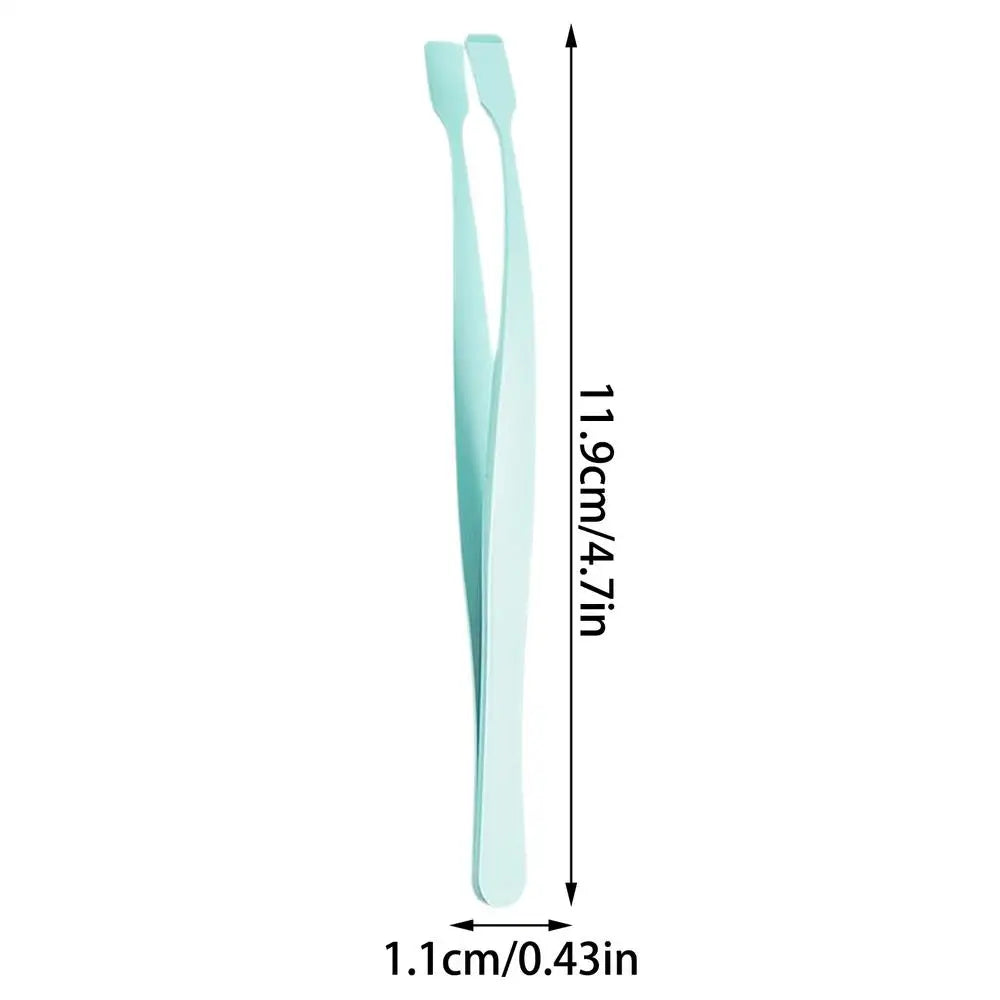 Stainless Steel Eyelash Cluster Applicator Tweezers Non-Slip Lash Applicator Tool for Lower Lashes Professional Makeup Salon