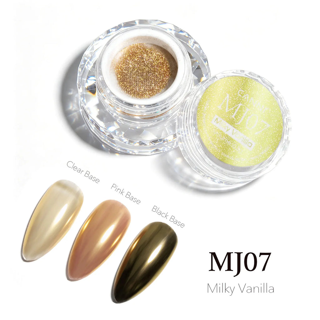 CANNI Top Coat for Chrome Powder 9ml Easy Apply with Stronger Mirror Effect Mirror Metallic Pigment for Gel Nail Art Salon