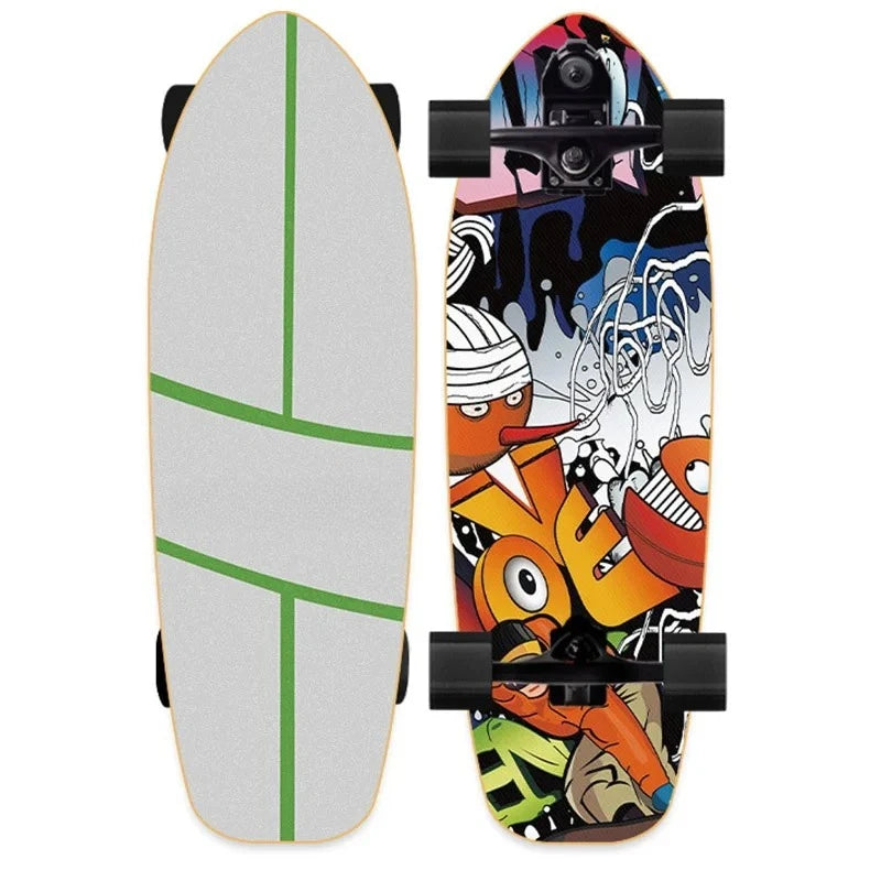 82cm Professional S7 P7 Carver Surf Land Skateboard Highly Smooth Maple Professional Land Surfboard Big Fish Board