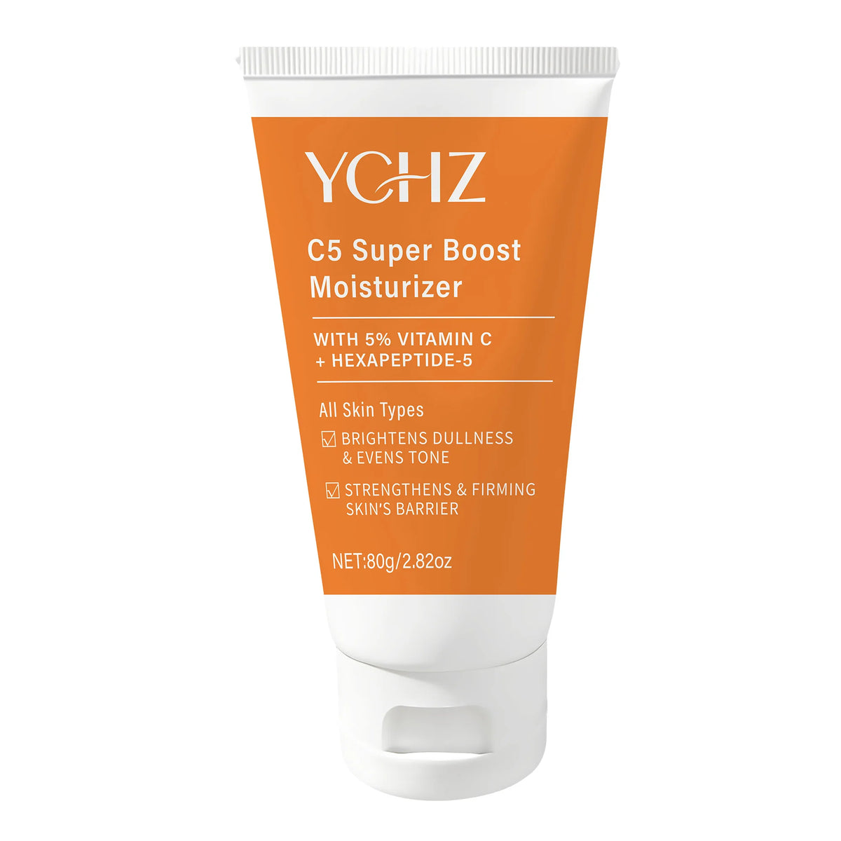 Vitamin C Brightening Cream (Containing Hyaluronic Acid, Collagen, and Niacinamide) — Brightens Skin Tone, Visibly Evens Out Skin Tone, Deeply Hydrates, Is Refreshing and Non-Greasy, Absorbs Quickly, Suitable for All Skin T