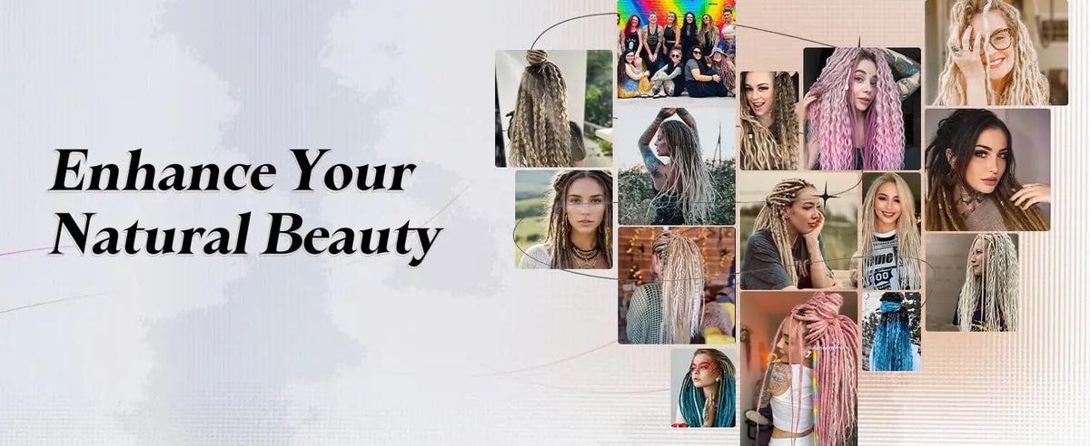 Synthetic Dreadlock Extensions 24 Inch 5 Strands/Pack Single Ended Thin Colorful Crochet Soft Hippe Handmade DreadLocs