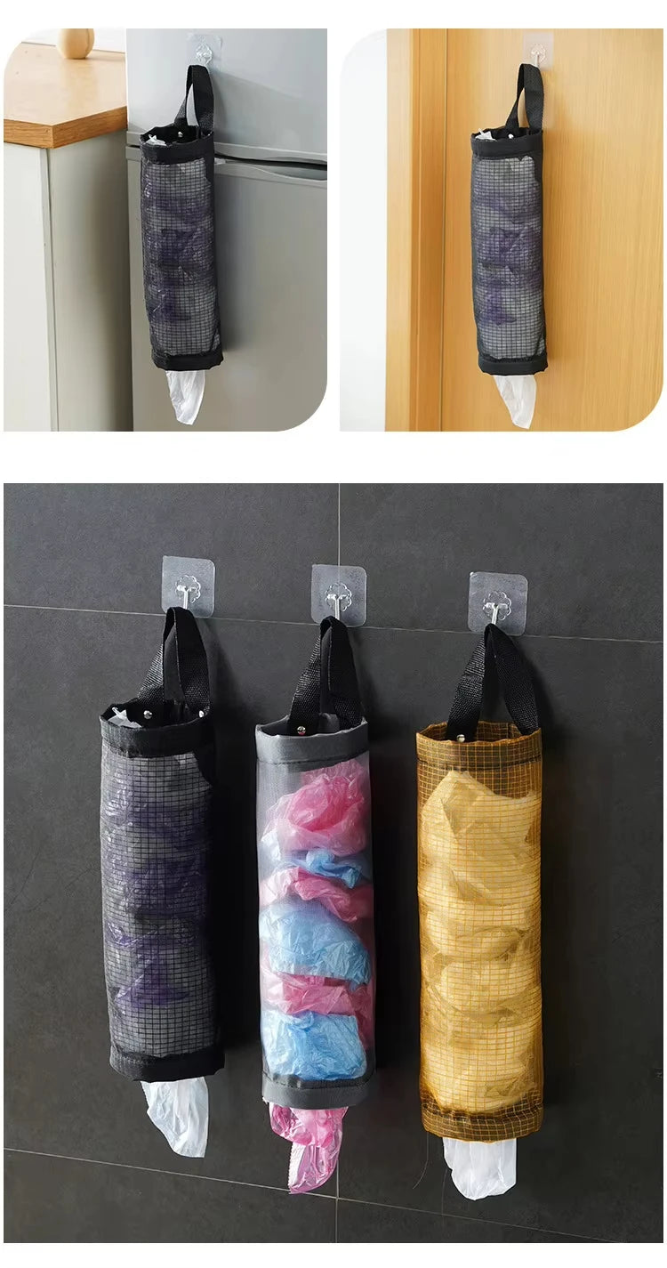 Kitchen Organizer Garbage Bag Storage Basket Garbage Organizer Plastic Bag Holder Garbage Collection Storage Kitchen Accessories