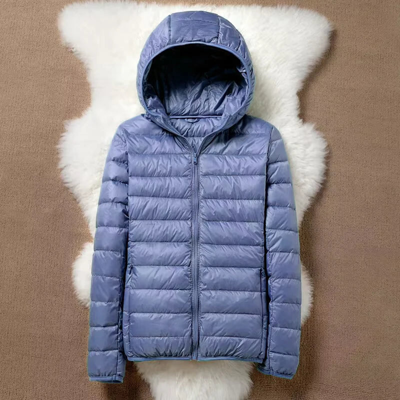 90% Ultra-light Thin Down Jacket Women Autumn Winter Plus Size Short Warm White Duck Down Coat Parka Female Portable Outerwear