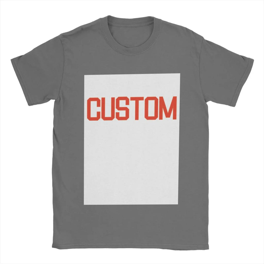 Premium Customized T Shirt Logo Picture Printing 100% Cotton Custom Brand T-Shirt Short Sleeved Print Your Own Design O Neck Tee