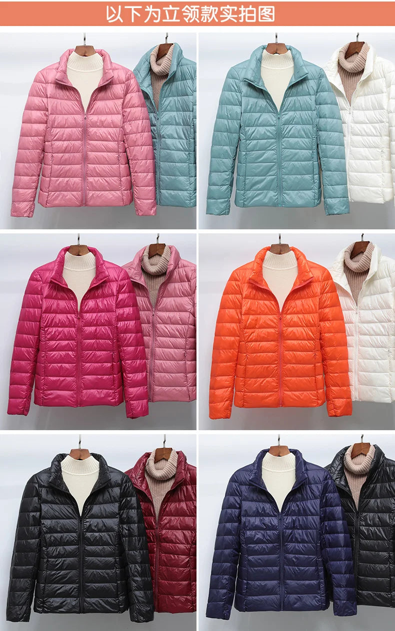 Spring Autumn Women Jackets 2024 Winter Female White duck down Jacket Fashion Ultralight Women Parka Packable Casual Puffer Coat