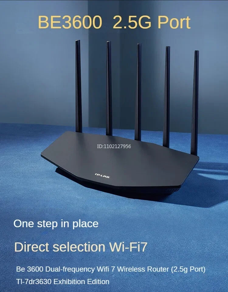TP-LINK WiFi7 BE3600 Router 2.5G Gigabit Ethernet Port Home High Speed Internet Connection 2 WAN Ports Convergence Acceleration