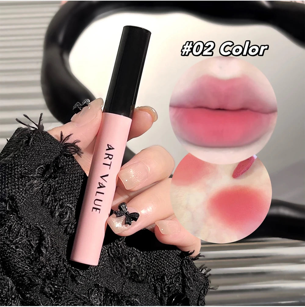 Art Value Black Pink Love Letter Lip Makeup Set Whitening Long-lasting Lip Mud Mirror Lip Glaze Gift Lip Glaze Set