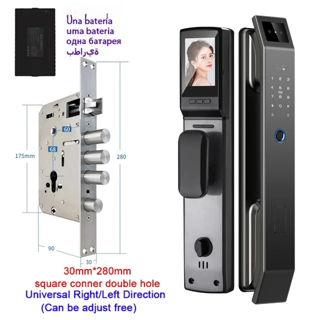 Face Recognition Unlock Digital Door Lock With FIngerprint Password Unlock Keyless Electronic Door Lock