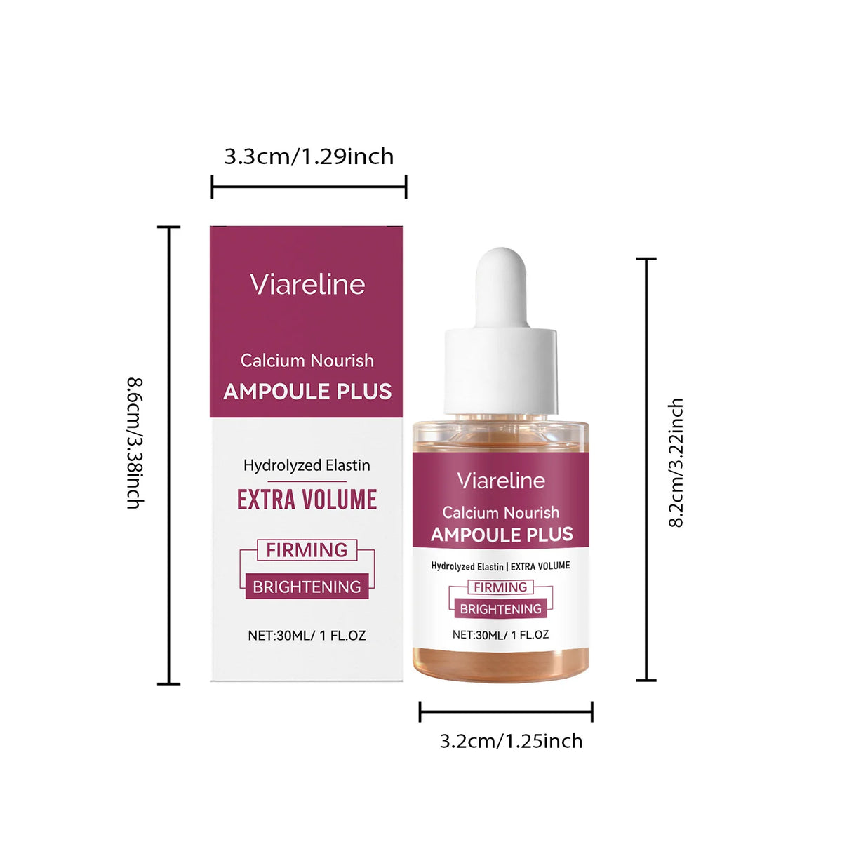 Calcium Volume Ampoule Serum Firming Smoothing Fade Fine Lines Deep Moisturizing Brightening Revitalizing Hydrating Facial Serum