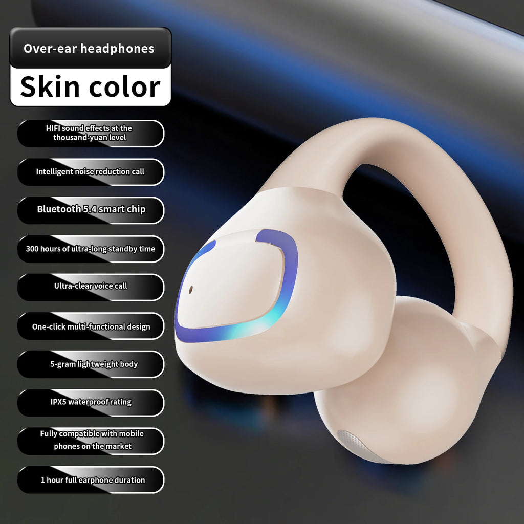 Earphone Clip Wireless Bluetooth Headphone Air Conduction Headset High Quality TWS Auriculares Sport Noise Canceling With Mic