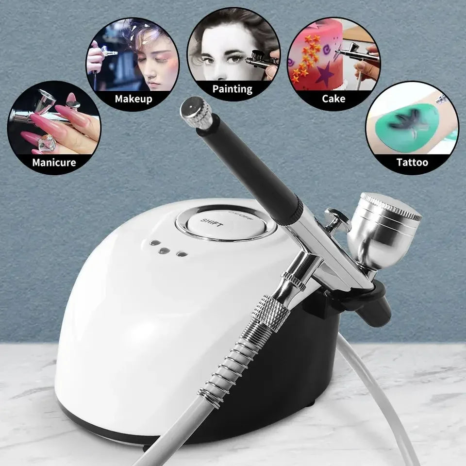 Nail Tattoo Color Painting Moisturizing Spray Nano Injector Portable Spray Gun Compression Kit Beauty Cleansing Whitening