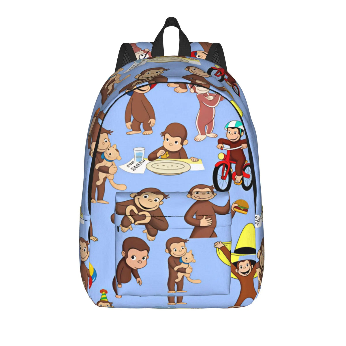 Curious George Multifunctional Stickers Backpack  Trekking Backpacks Student Colorful Soft High School Bags Style Rucksack