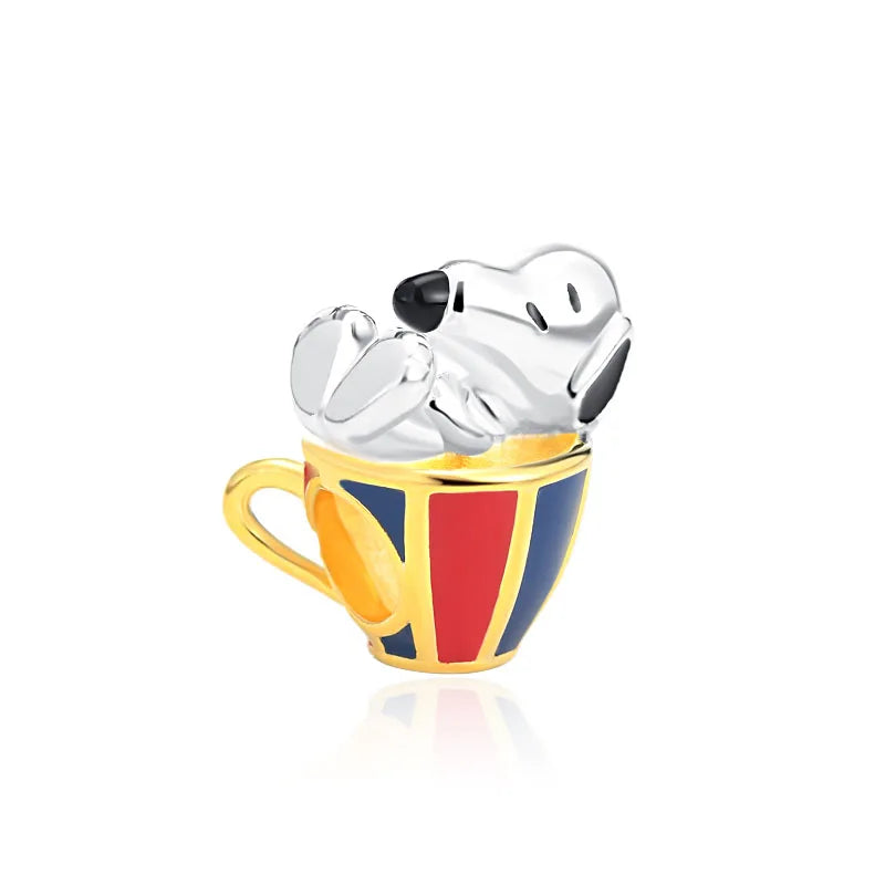 Cartoon 925Silver Balloon Dog, Red House, Watermelon Dog Male and Female Pendant,Fit Bracelet DIY Jewelry for Girls and Children