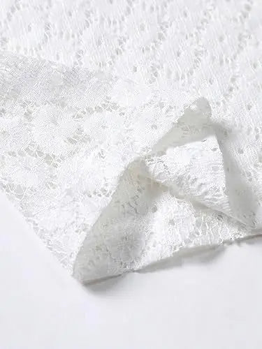 Spring/Summer Men's Fashion Lace Short-sleeved Shirt Party Club Sexy Hollowed-out See-through Shirt Casual Street Men's Clothing