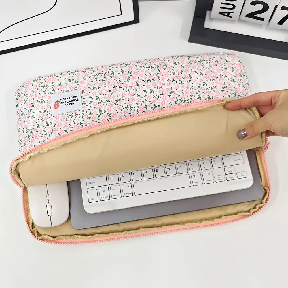 Pink Laptop Case Laptop Sleeve for MacBook Air/Pro 13-15.6Inch for Xiaomi/Dell,Cute Shockproof Tablet Sleeve IPad Case 9-11 Inch