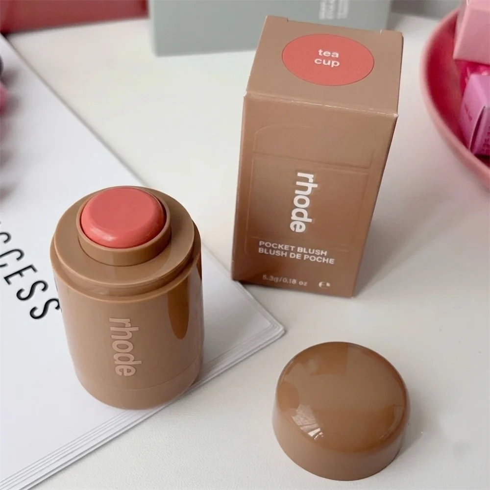 Rhode New Lip Stick Lip GlossesPocket Blush Lip Cheek Hydrating Glazing Mist Natural Rouge Powder Blush Cream Cheek Makeup Bag