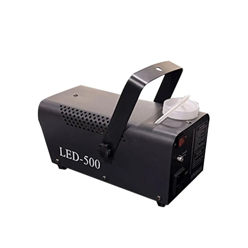 500W Dry Ice Fog Machine with RGB LED Lights Remote Control Iron Strobe Effect 3-5m 0.25L Volume 110-220V for Stage Party Use