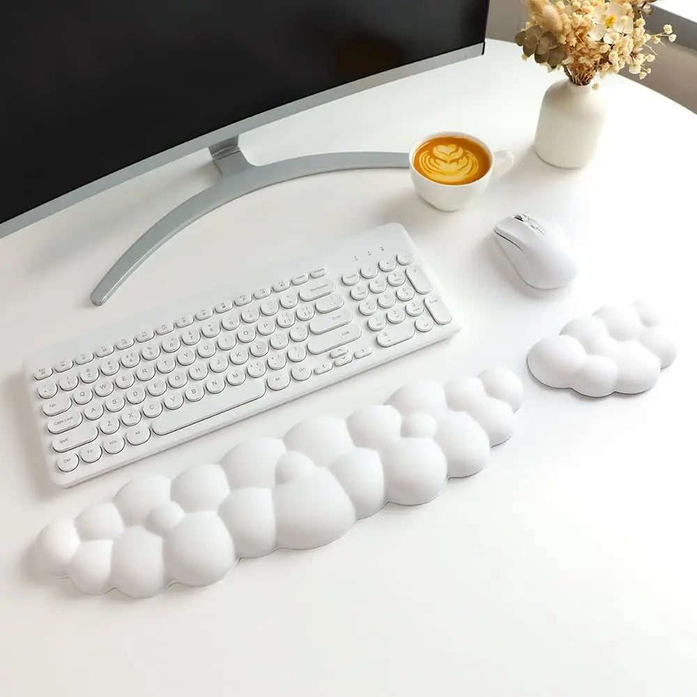 Cloud Shape Wrist Rest Pad Soft PU Material Memory Foam Anti-Slip Desktop Office Gamer Mouse Wrist Rest Pad