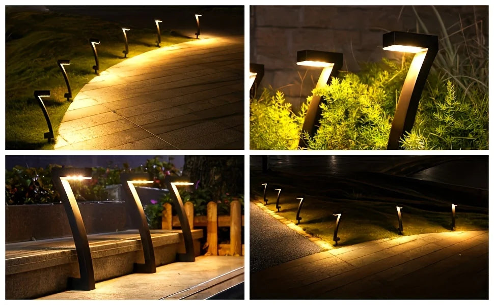 Solar Lights Outdoor Landscape Lighting Warm White Auto On/Off Waterproof for Yard Garden Patio Walkway Sidewalk Lawn Decor Lamp