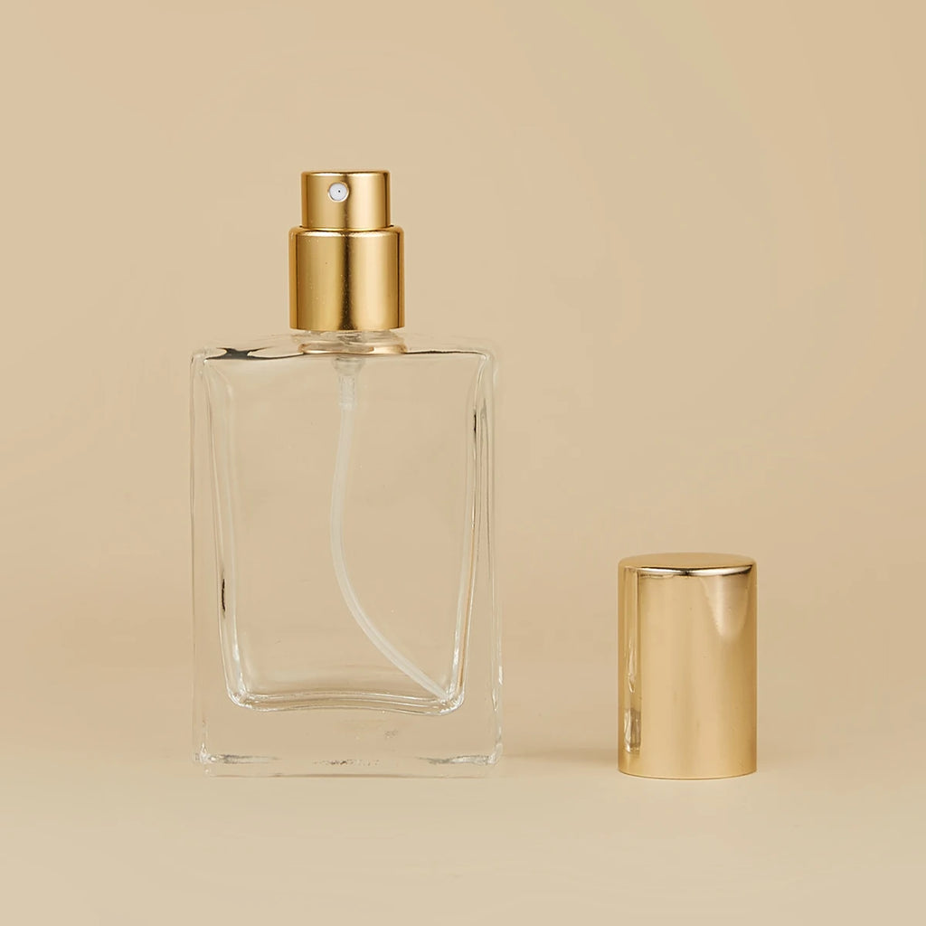 30ml Screw Square Glass Spray Qerfume Dispenser Cosmetic Packaging Empty Bottle Liquid Pressing Sprinkler Perfume Bottle