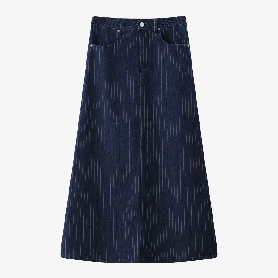 AS  SS26 pinstripe denim skirt fashion woman clothes lady wear