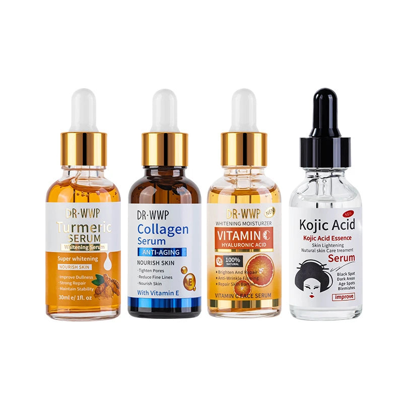 Korean Facial Serum With Collagen, Vitamin C & Kojic Acid Face Serum Lifting, Firming , Moisturizing, Soothing, Evens Skin Tone