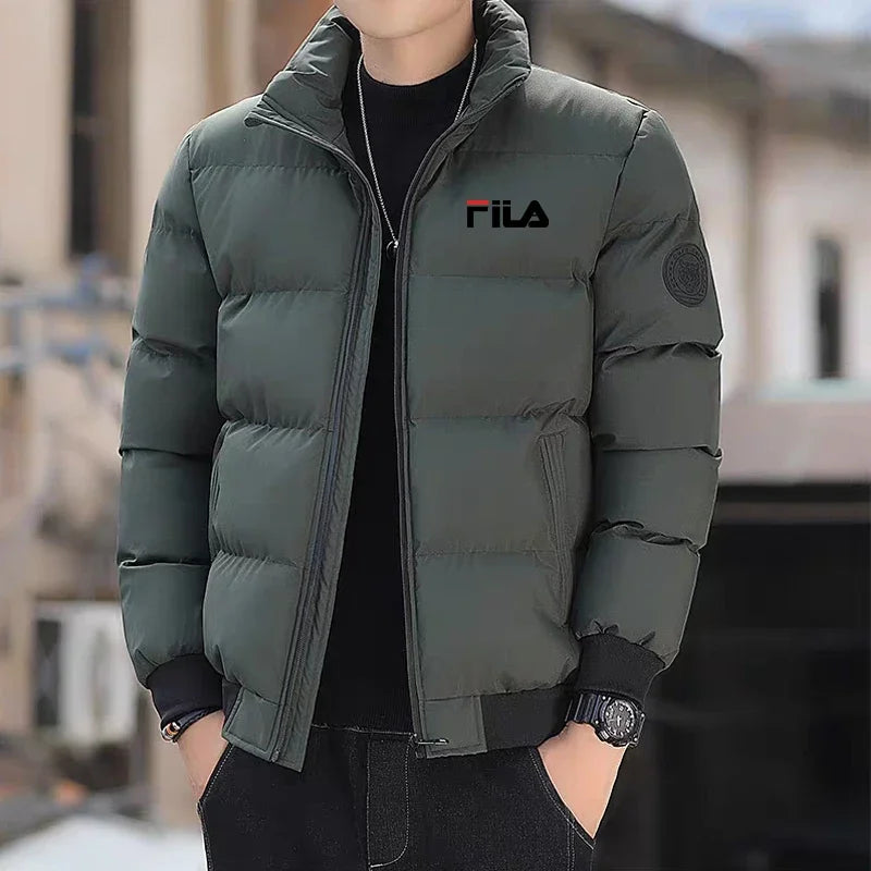 Best-Selling Men's Cotton Jacket for Autumn and Winter, Fashionable with Zippers, Outdoor Fishing Jacket, Windproof and Casual F
