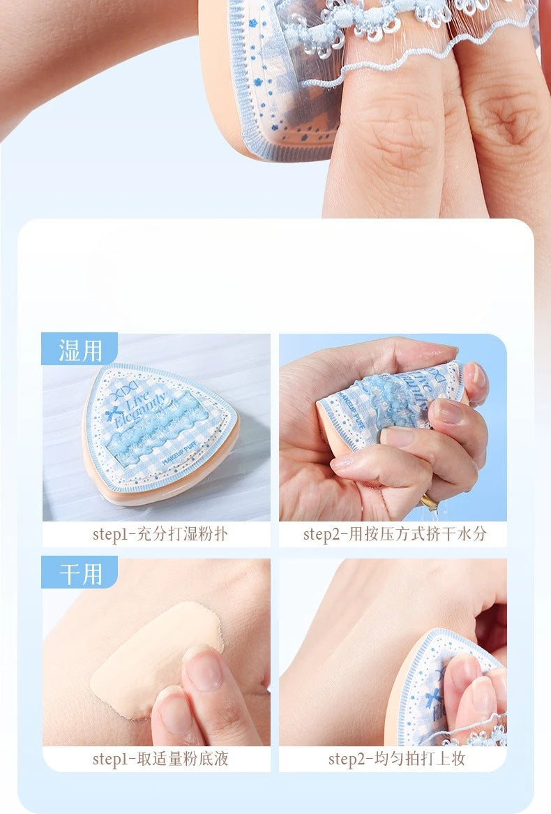Blue Skin Color Makeup Sponge Wet Dry Use Extra Thick Soft Foundation Cream Powder Blending Sponge Face Cosmetic Applicator Tool
