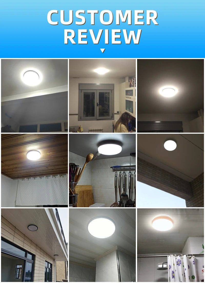 Led Ceiling Lamp Modern Ceiling Light IP65 Waterproof Round 30/18W Indoor Lighting For Bathroom Living Room Kitchen Balcony 220V