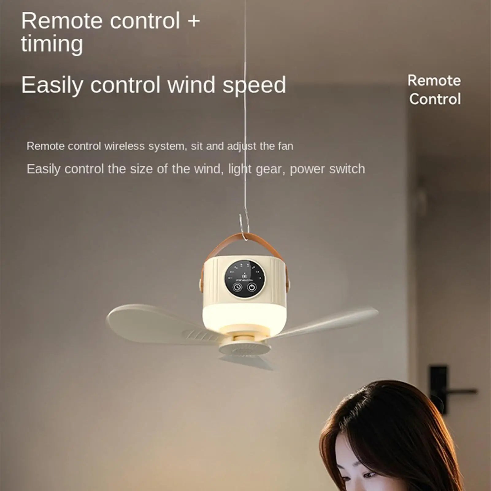 Camping Fans For Tents Low Noise Portable With Remote Timer Camping Tent Fan For Outdoor Beach Rv Bedroom Travel Road Trip